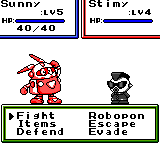 Robopon battle screen