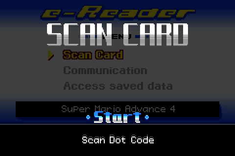 e-Reader scanning a card